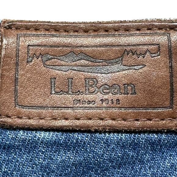 L L Bean Original Fit Jeans Relaxed Womens 12P Petite Blue Elastic Waist Y2K - Picture 12 of 12